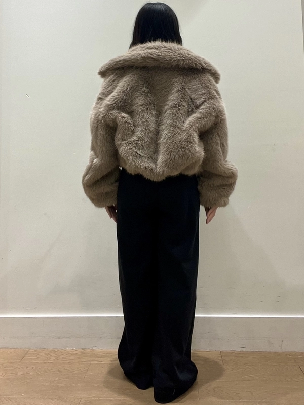 ZARA ザラ ファー コート ジャケット モコモコボアフェイクファー